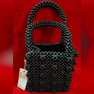 NWT-Urban Expressions Black Beaded Handbag